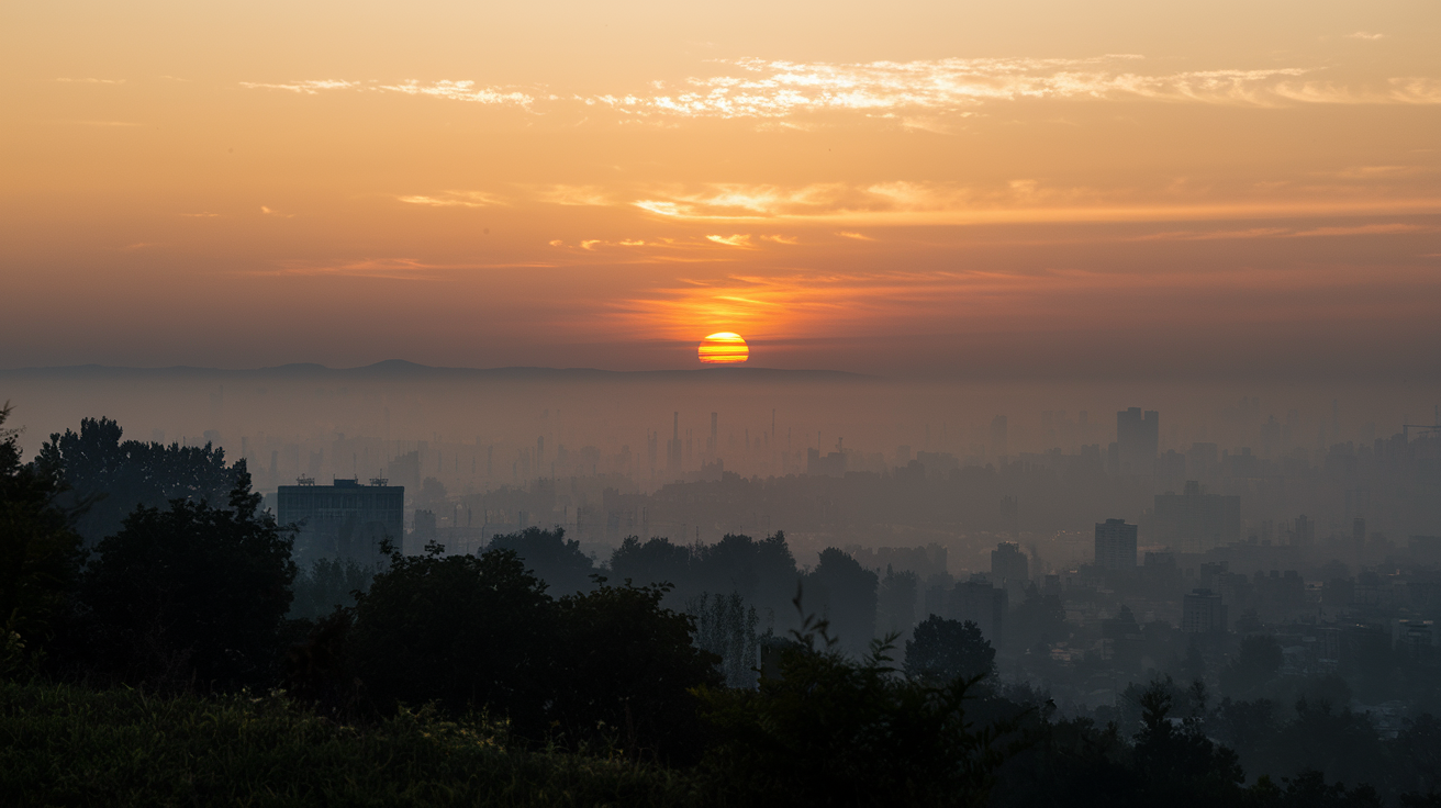 What Color Would Sunrise Be in a Heavily Polluted Sky