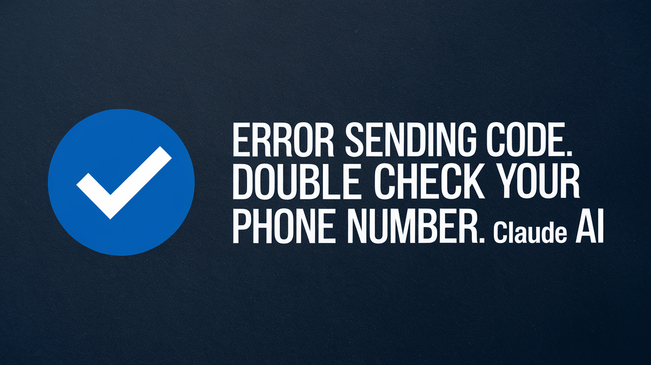 Error sending code. double check your phone number. claude ai Claude AI